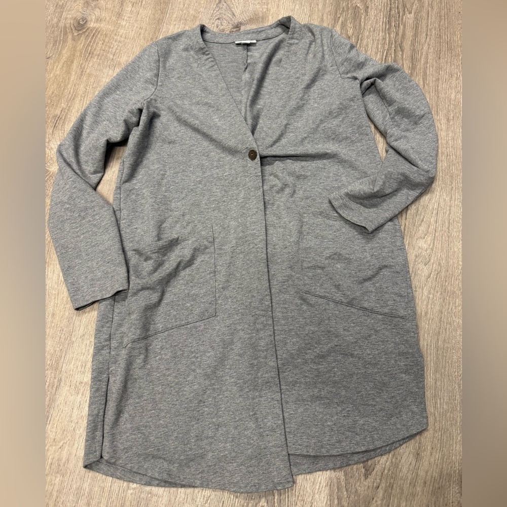 J Jill Pure Cardigan Sweater Long Women’s Small Grey